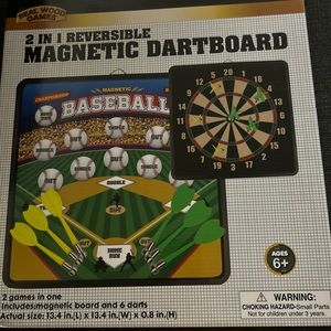 2 in 1 reversible magnetic dart board